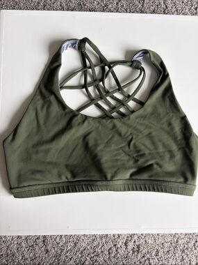 Strappy Born Primitive  Olive Green Sports Bra